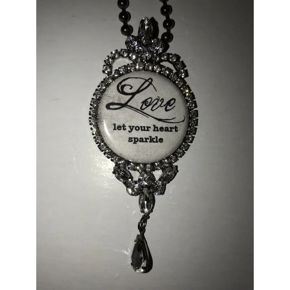 Love Let Your Heart Sparkle Adjustable Boutique‎ Bling NECKLACE Costume Jewelry